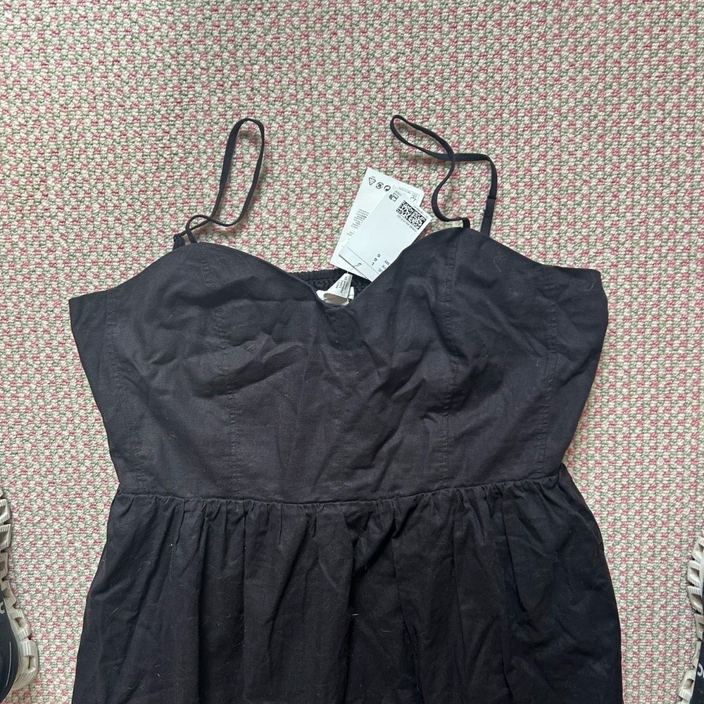 H&M Black Midi Spaghetti-Strap Dress - Picture 5 of 12